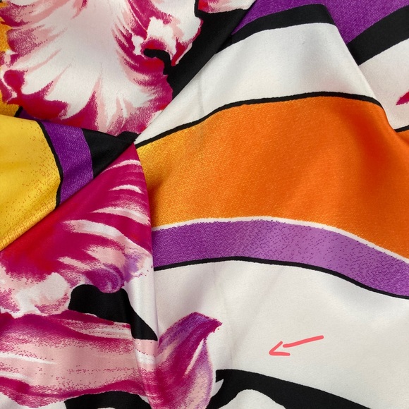 CACHE Mermaid Style Gown Multicolor Print Strapless Maxi Dress Sz 2 - Picture 8 of 9